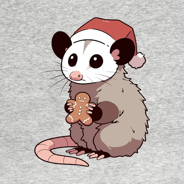 Christmas possum with gingerbread man by ArtisticBox